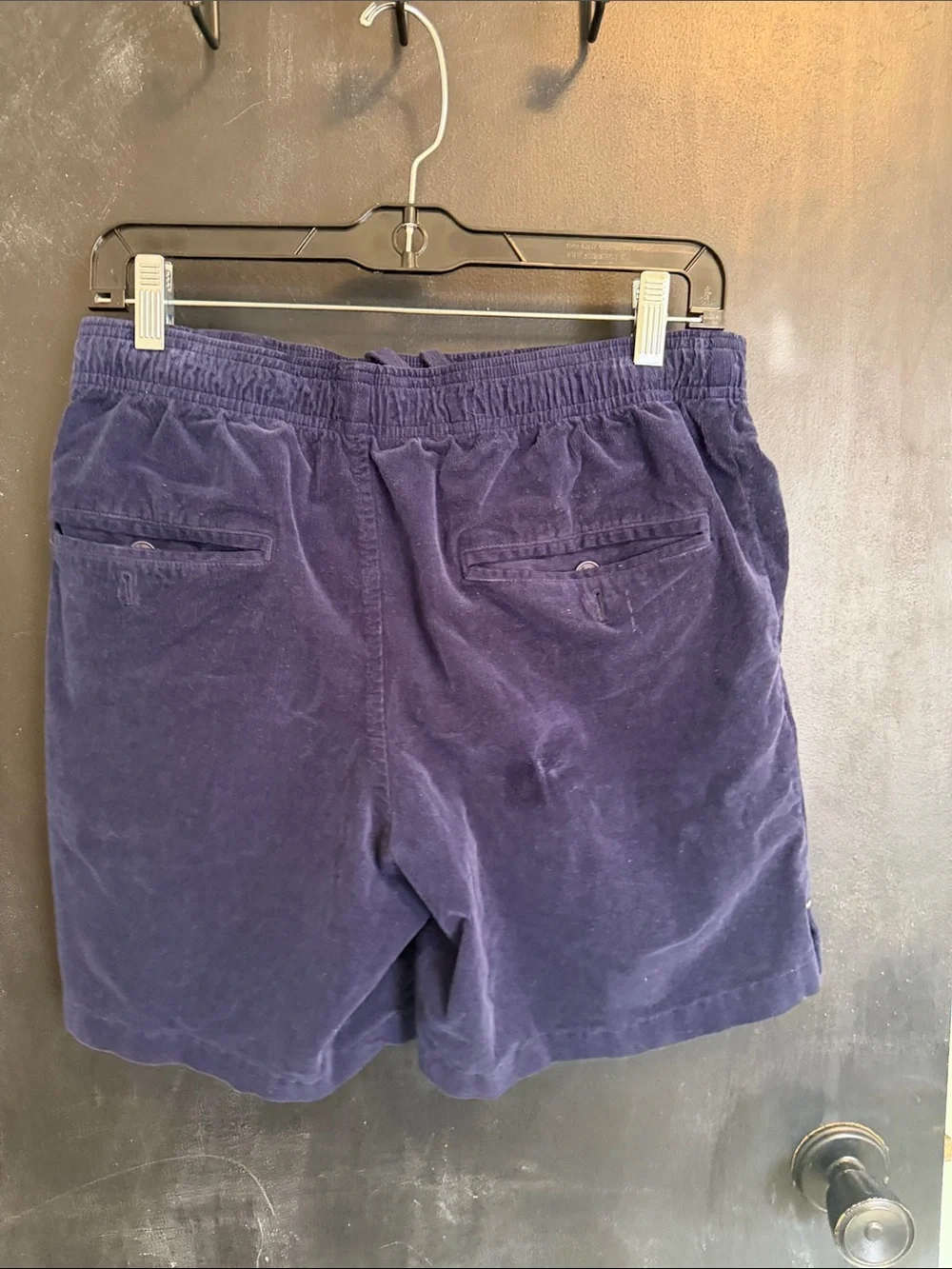 Goodlife Clothing Men’s Stretch Corduroy Volley Shorts Navy Blue Size M